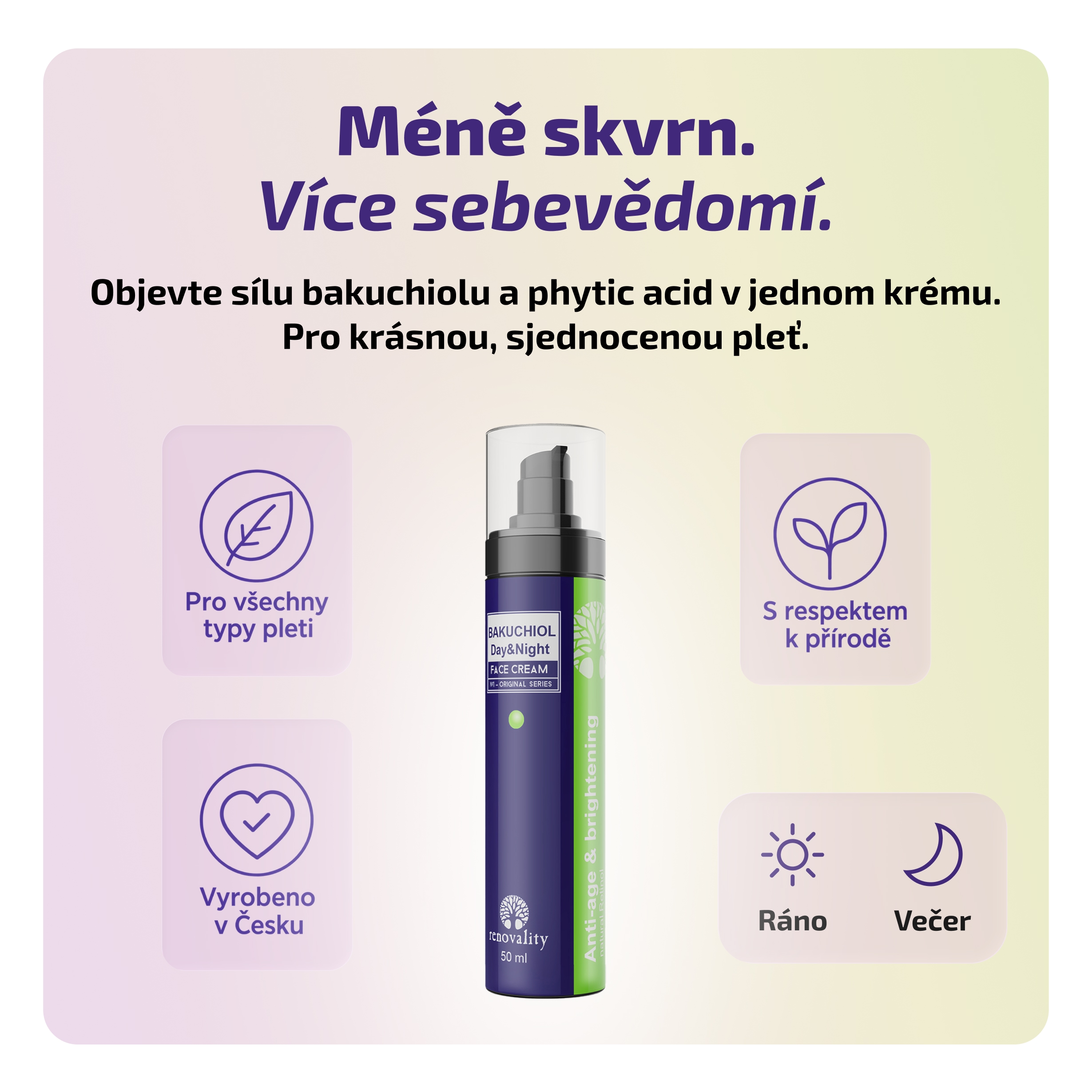 Bakuchiol Day & Night Cream – ranní a večerní péče